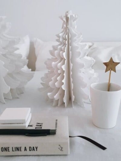 kerstboom cotton mache wit kerstdecoratie kerstversiering