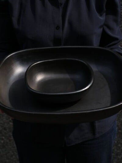 black pottery ovenschaal ovenschalen vierkant zwart aardewerk servies black pottery ovenschaal ovenschalen vierkant zwart aardewerk servies