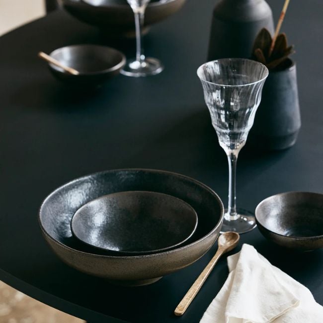 schaal inez mat zwart keramiek nordal interiors schaal inez mat zwart keramiek nordal interiors