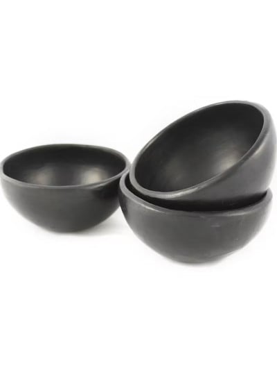 black pottery kom kommen bowl bowl ch13.8