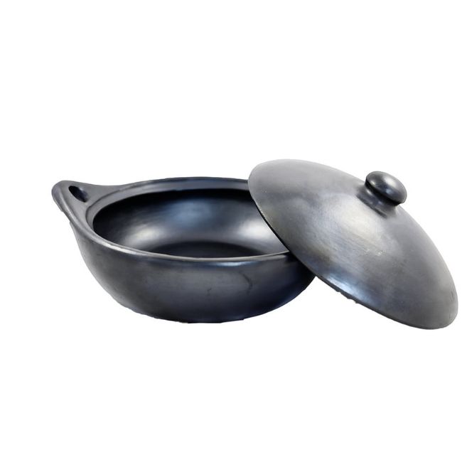 black pottery lage kookpan rond ch46.3 black pottery lage kookpan rond ch46.3
