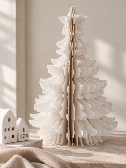 cotton mache kerstboom 76cm