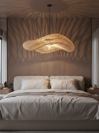 wave rotan hanglamp xl