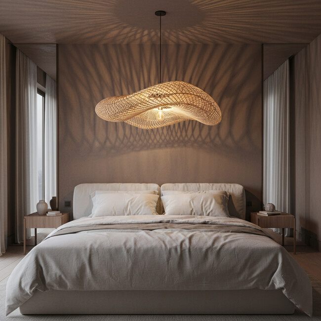 wave rotan hanglamp xl