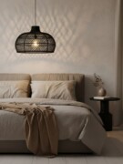 maze rotan hanglamp zwart