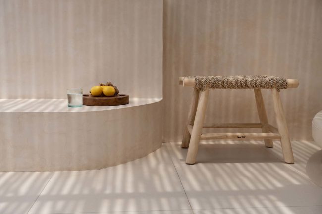 the porto seagrass stool natural m