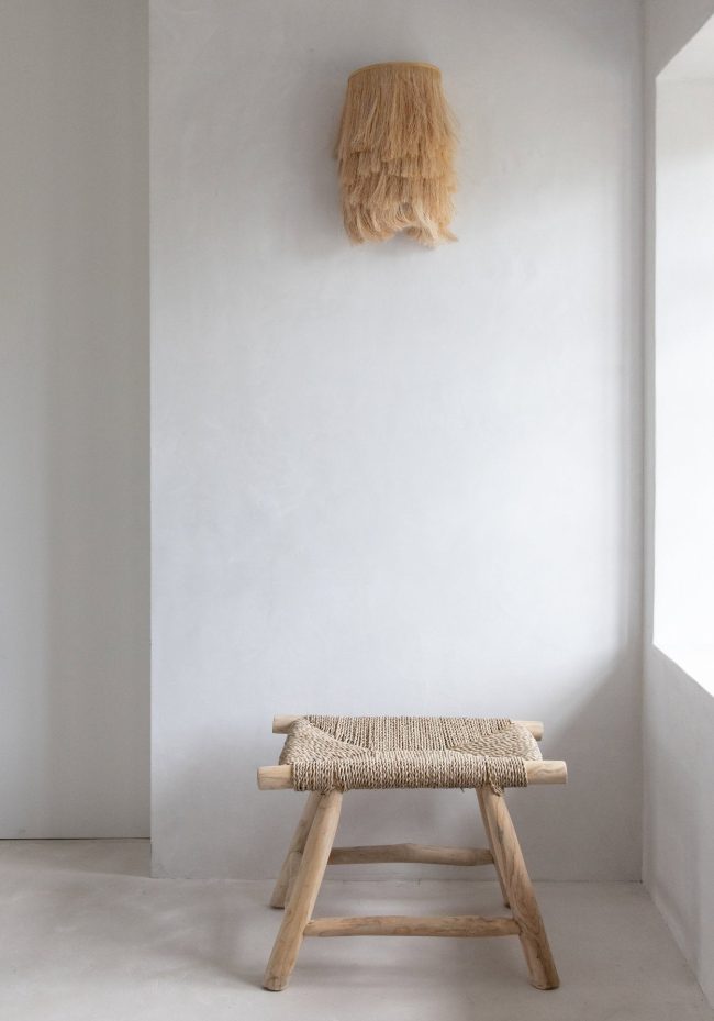 the porto seagrass stool natural m