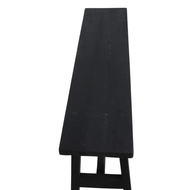 zwarte "bus stop" bankje large 85x20x50 cm