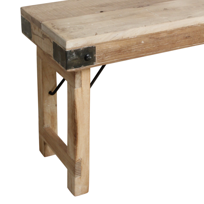 limewash inklapbare eetkamerbank fsc gerecycled hout 160 cm limewash inklapbare eetkamerbank fsc gerecycled hout 160 cm