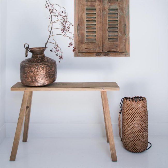 java carpenter bijzettafel/bankje gerecycled hout 80x17x50 cm java carpenter bijzettafel/bankje gerecycled hout 80x17x50 cm