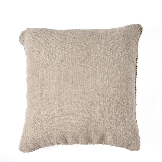 the linen grain cushion cover natural black the linen grain cushion cover natural black
