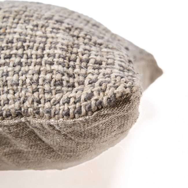 the linen grain cushion cover natural black the linen grain cushion cover natural black