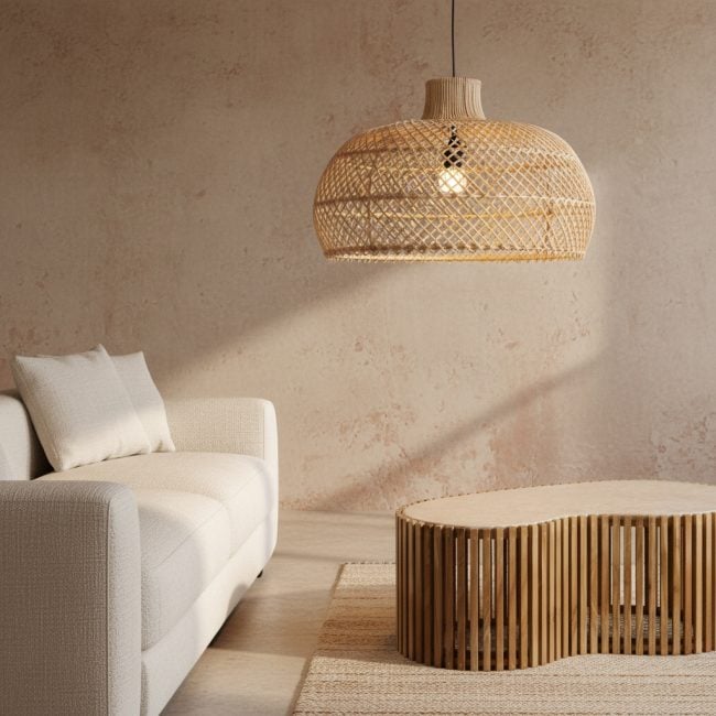 maze rotan hanglamp naturel Ø 57x36 cm
