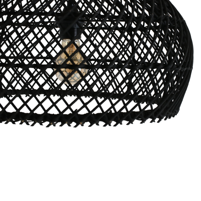 maze rotan hanglamp zwart Ø 42x36 cm