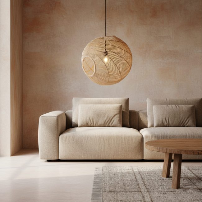 luna rotan hanglamp sphere 50x52x50 cm luna rotan hanglamp sphere 50x52x50 cm