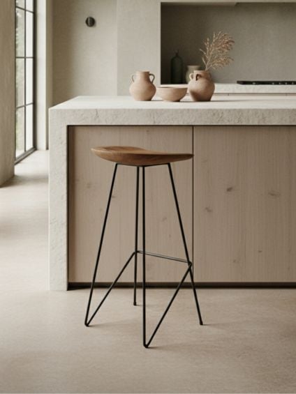 loft teakhouten barkruk naturel 41x42x77 cm loft teakhouten barkruk naturel 41x42x77 cm
