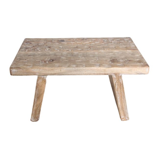 mangohouten bijzettafel/kruk naturel 40x25x20 cm mangohouten bijzettafel/kruk naturel 40x25x20 cm