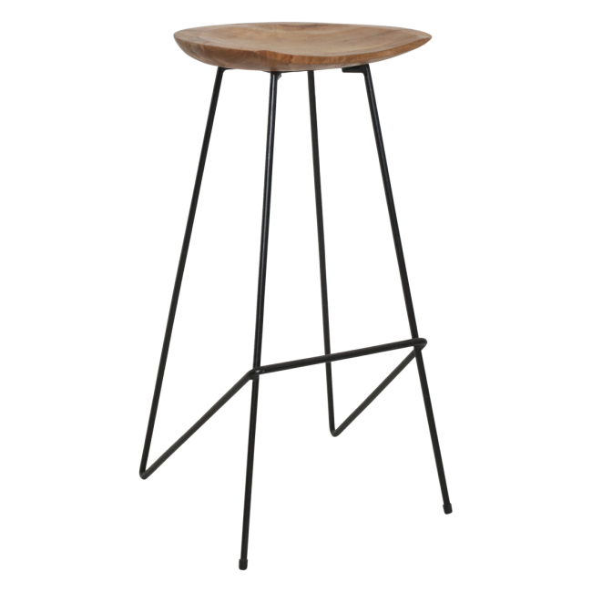 loft teakhouten barkruk naturel 41x42x77 cm loft teakhouten barkruk naturel 41x42x77 cm