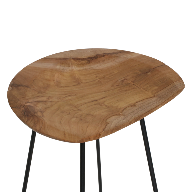 loft teakhouten barkruk naturel 41x42x77 cm loft teakhouten barkruk naturel 41x42x77 cm