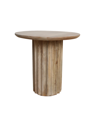 bullnose bijzettafel reversed naturel Ø 50 cm