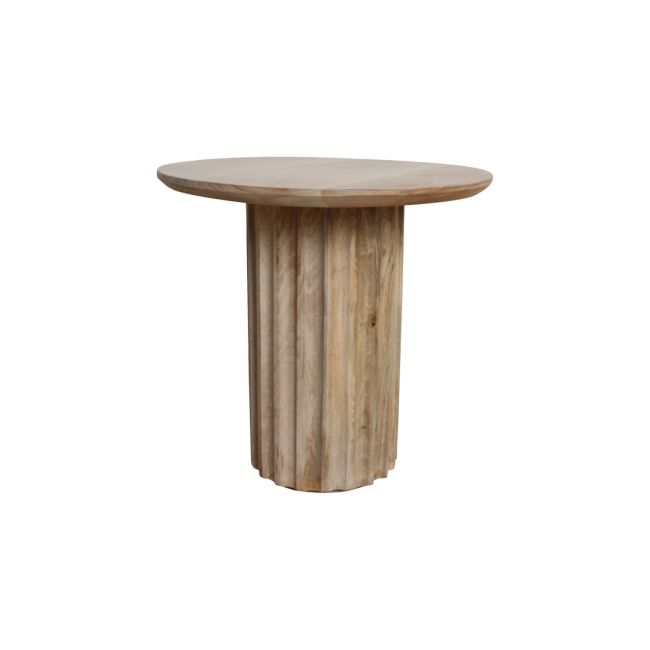 bullnose bijzettafel reversed naturel Ø 50 cm
