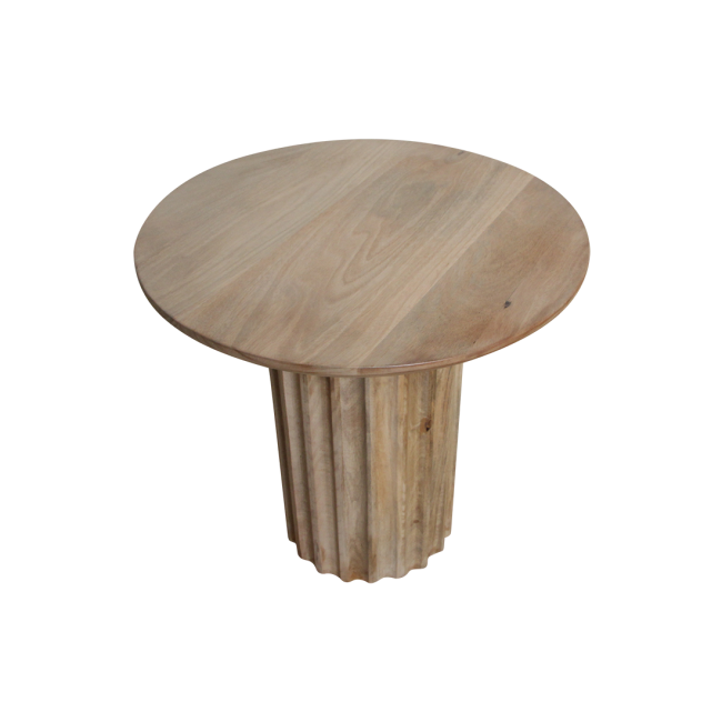 bullnose bijzettafel reversed naturel Ø 50 cm
