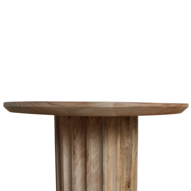 bullnose bijzettafel reversed naturel Ø 50 cm
