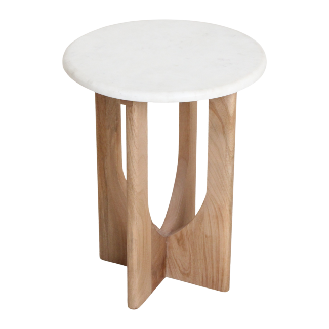kuching marmeren bijzettafel wit