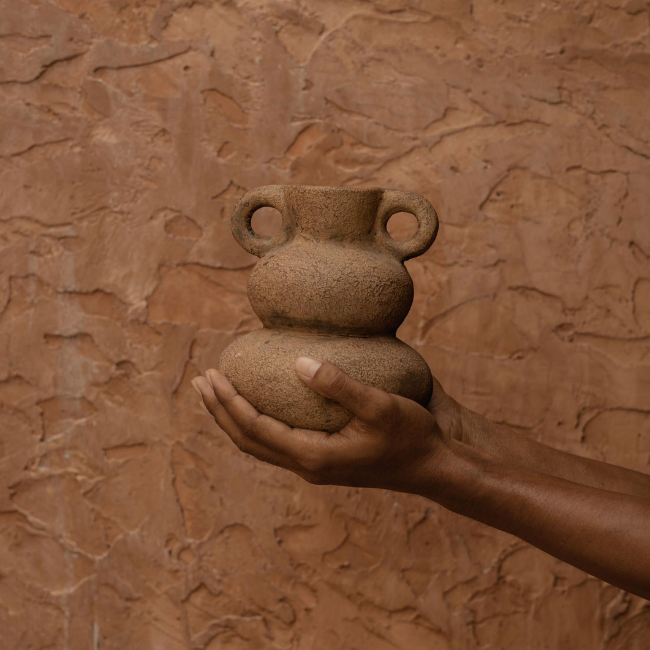 the earthen balance vase sand small the earthen balance vase sand small