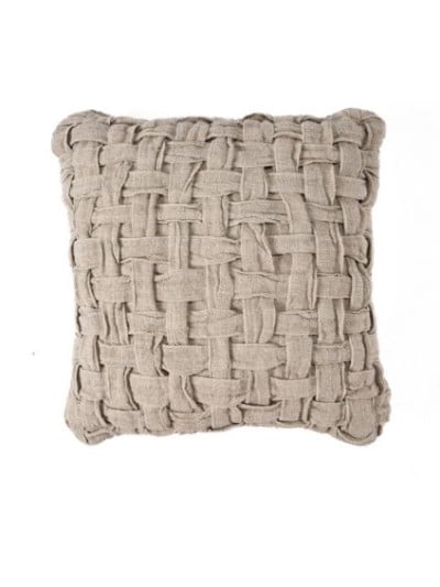the linen damier cushion cover natural linnen kussen kussenhoes
