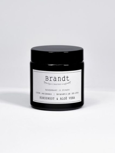 brandt sojakaars kokosnoot aloe vera handgemaakt brandt sojakaars kokosnoot aloe vera handgemaakt