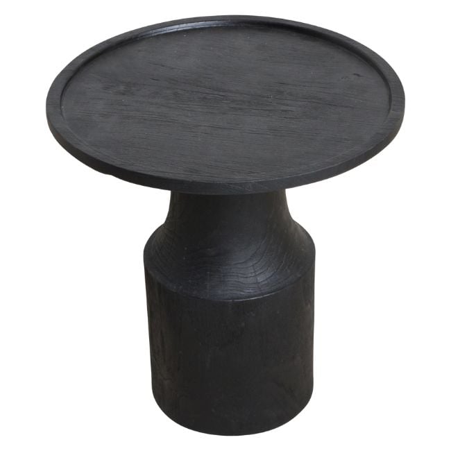 nero teakhouten bijzettafel midnight zwart hout