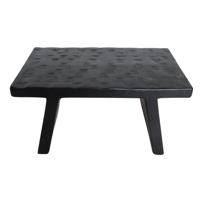 mangohouten bijzettafel/kruk zwart 40x25x20 cm mangohouten bijzettafel/kruk zwart 40x25x20 cm