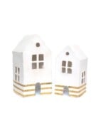 cotton mache kersthuizen kersthuis wit goud cotton mache kersthuizen kersthuis wit goud