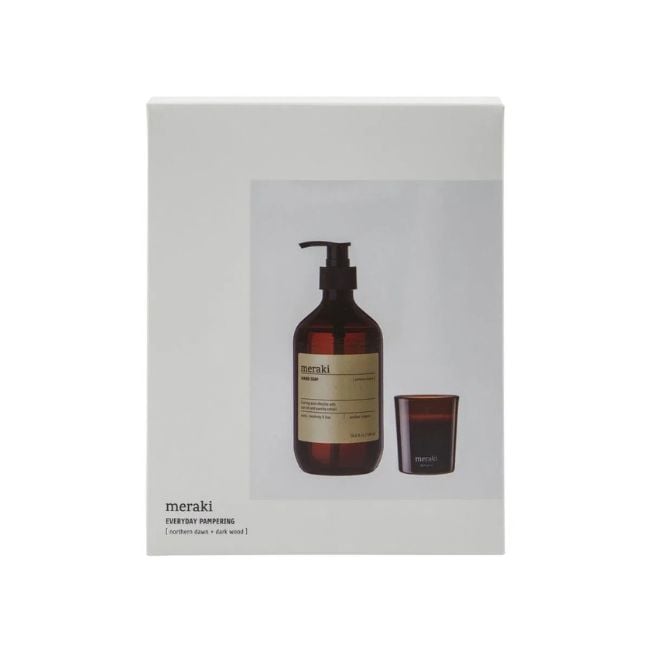 giftbox cadeaubox meraki moments northern dawn handzeep hand soap dark woord kaars cadeau idee geschenk