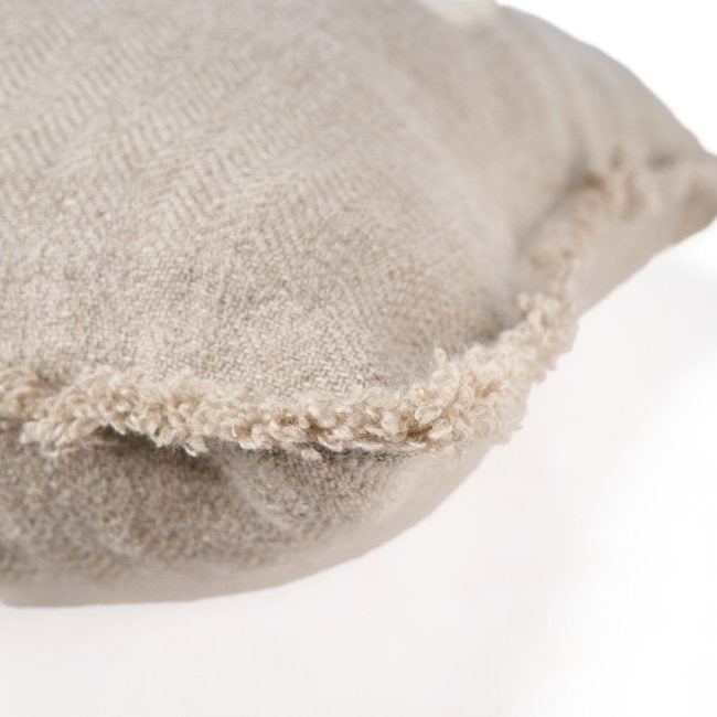 the ivory cross cushion cover natural white 50x50
