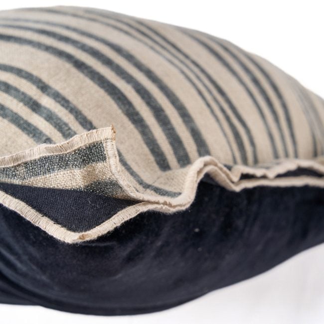 the nordic stripe cushion cover natural black 50x50 the nordic stripe cushion cover natural black 50x50