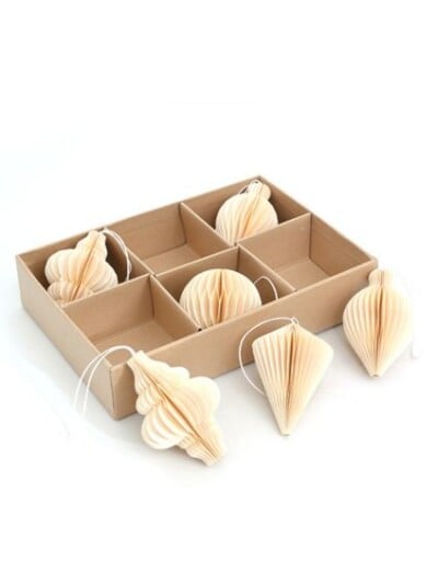 kersthangers honeycomb ivoor set 6 stuks kerstdecoratie kersthangers honeycomb ivoor set 6 stuks kerstdecoratie
