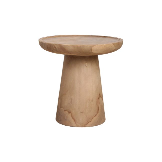 nero teakhouten bijzettafel ray natuurlijk teak