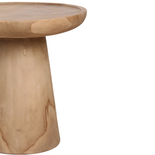nero teakhouten bijzettafel ray natuurlijk teak