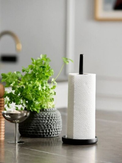 keukenrolhouder hout zwart nordal interiors