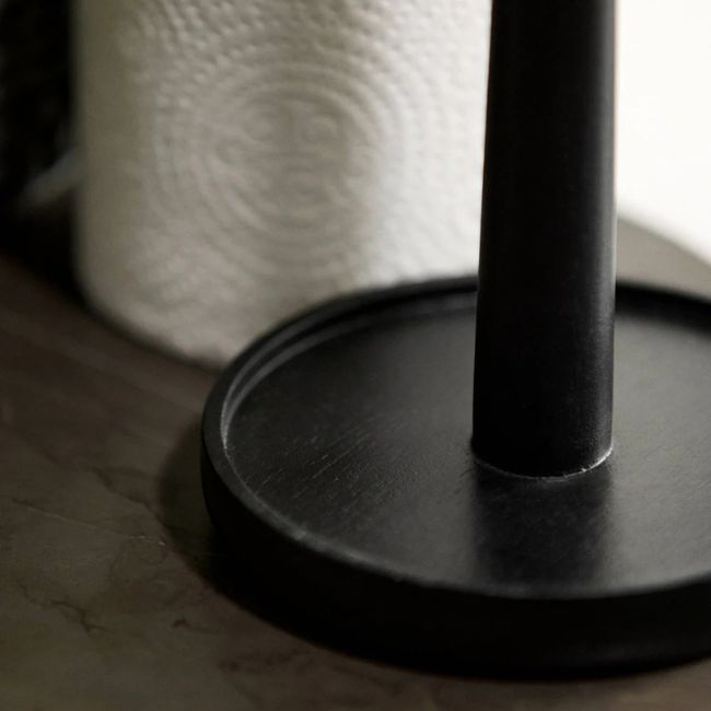keukenrolhouder hout zwart nordal woonaccessoires
