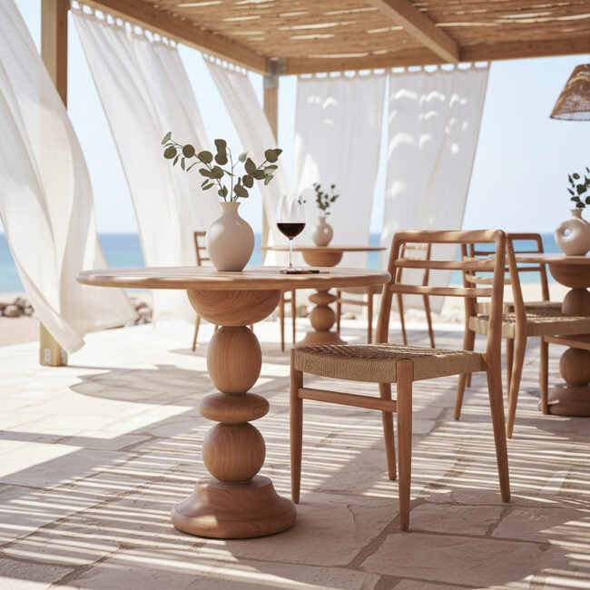 teakhouten bistro tuintafel Ø 69 cm teakhouten bistro tuintafel Ø 69 cm