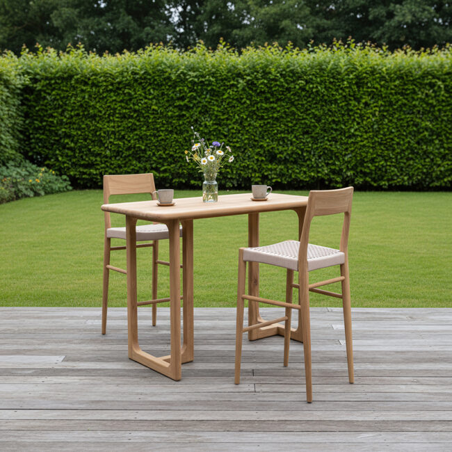 freya teakhouten barstoel outdoor