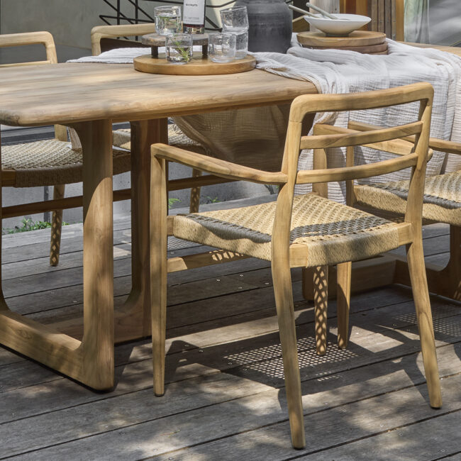 verano teak tuinstoel met armleuning naturel (set of 2) verano teak tuinstoel met armleuning naturel (set of 2)