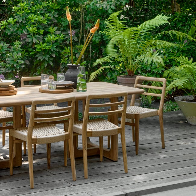 verano teakhouten tuinstoel naturel (set of 2)