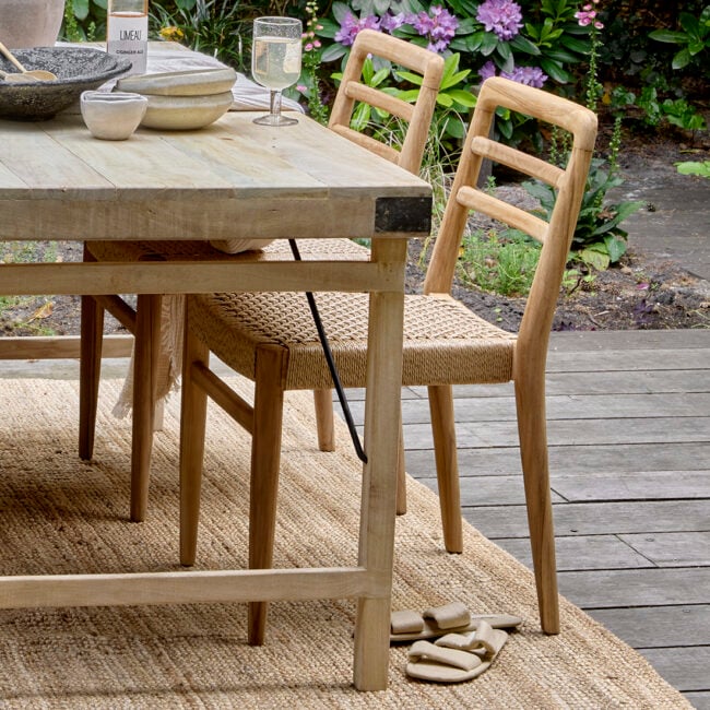 verano teakhouten tuinstoel naturel (set of 2)