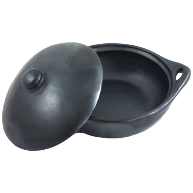 black pottery lage kookpan rond ch92.5