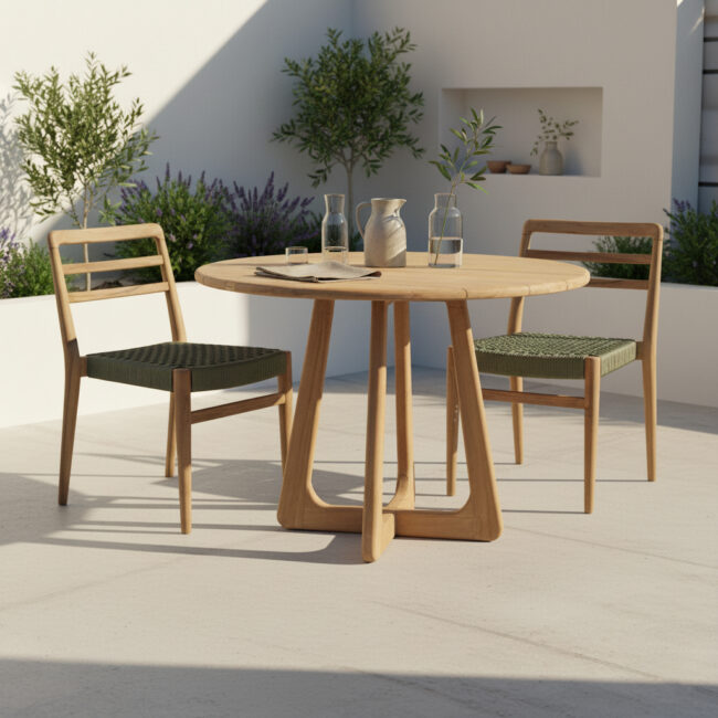 verano teakhouten ronde tuintafel Ø100 cm verano teakhouten ronde tuintafel Ø100 cm