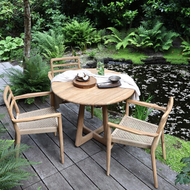 verano teakhouten ronde tuintafel Ø100 cm verano teakhouten ronde tuintafel Ø100 cm